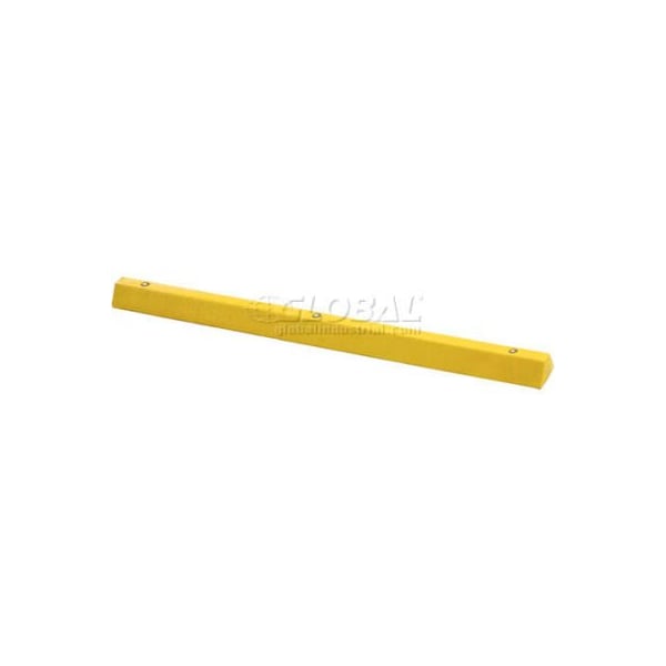 Parking Curb w/Hardware, 4 in Height, 72 in Length, Yellow